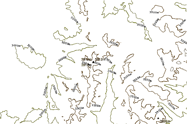 Mountain peaks around Mount Richthofen