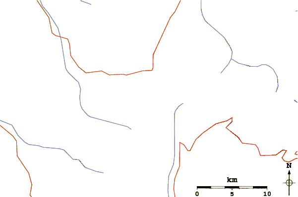 Roads and rivers around Mount Richthofen