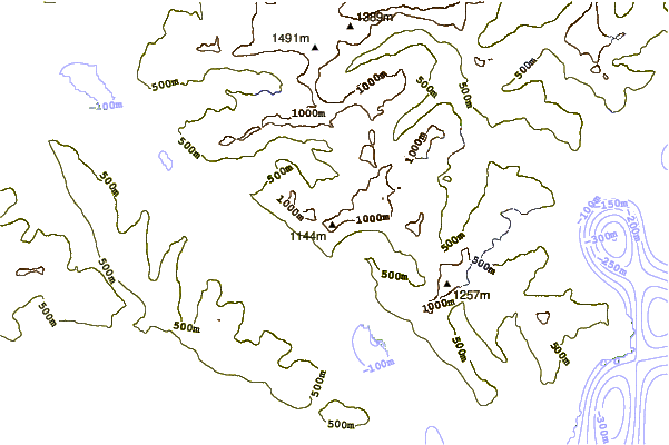 Mountain peaks around Mount Roberts (Alaska)