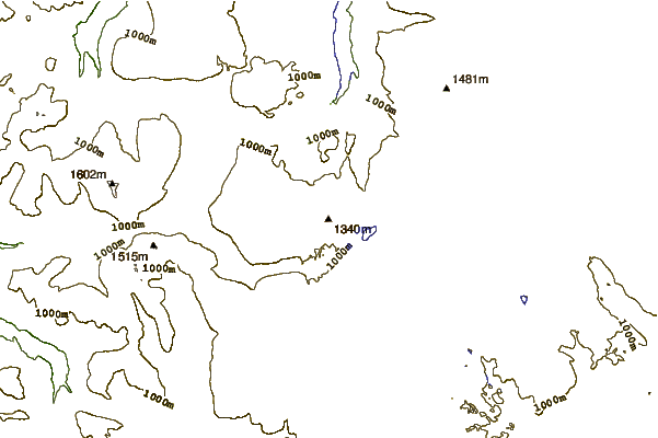 Mountain peaks around Mount Rogoona