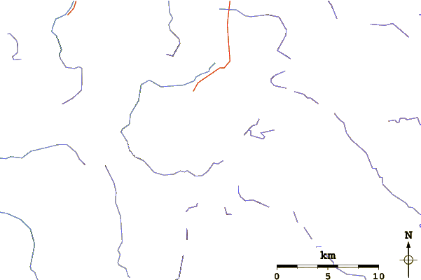 Roads and rivers around Mount Rogoona