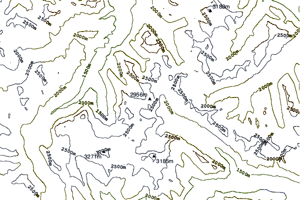 Mountain peaks around Mount Ross Cox