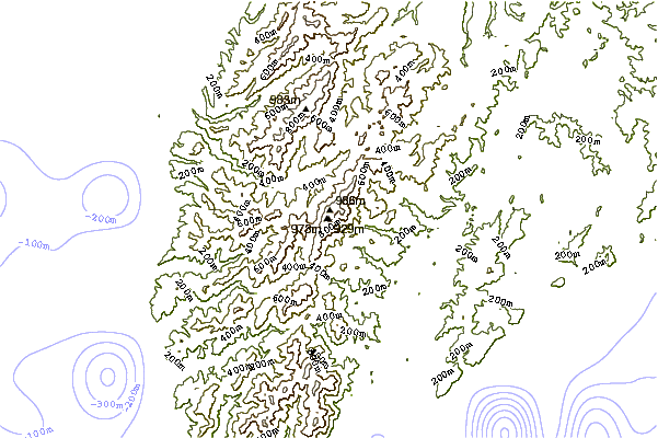 Mountain peaks around Mount Ross