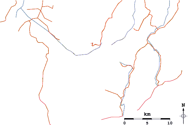 Roads and rivers around Mount Ross