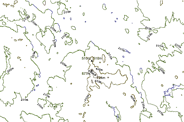 Mountain peaks around Mount Rowe