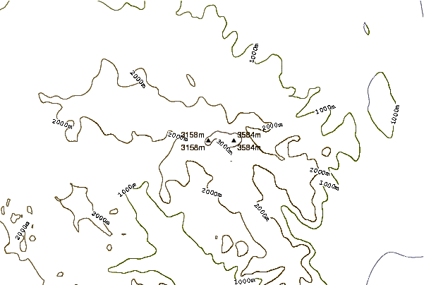 Mountain peaks around Mount Royalist