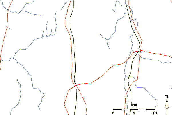 Roads and rivers around Mount Rs2