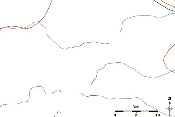 Roads and rivers around Mount Rubeshibe