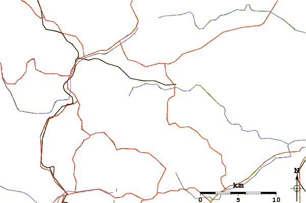 Roads and rivers around Mount Rushmore