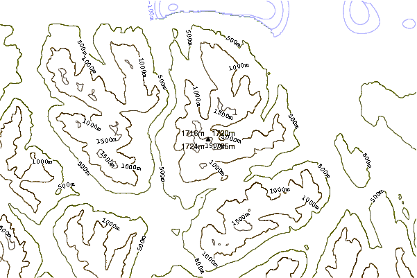 Mountain peaks around Mount Russell (British Columbia)