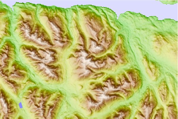 Surf breaks located close to Mount Russell (British Columbia)