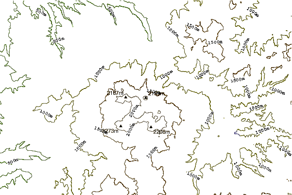 Mountain peaks around Mount Ryōun