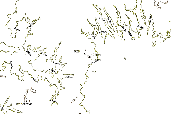 Mountain peaks around Mount Sahoro