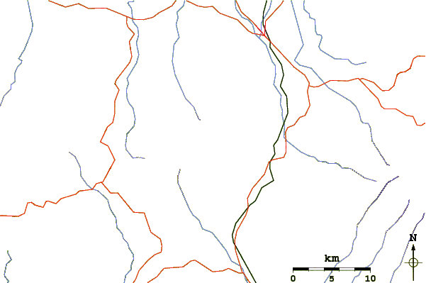 Roads and rivers around Mount Salak