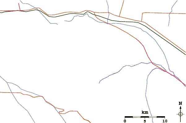 Roads and rivers around Mount San Jacinto Peak