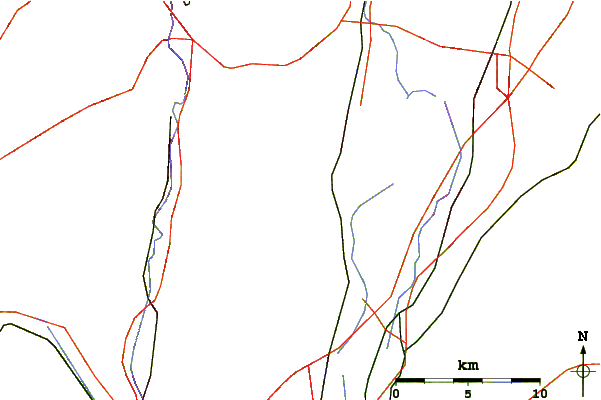 Roads and rivers around Mount Sanford (Connecticut)