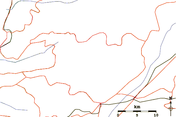 Roads and rivers around Mount Sannine