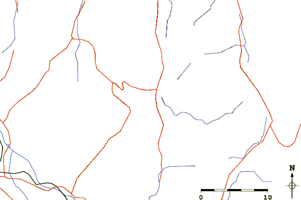 Roads and rivers around Mount Sannomine