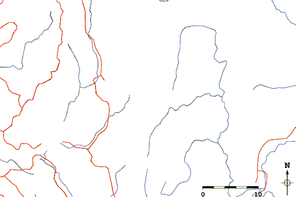 Roads and rivers around Mount Santo Tomas