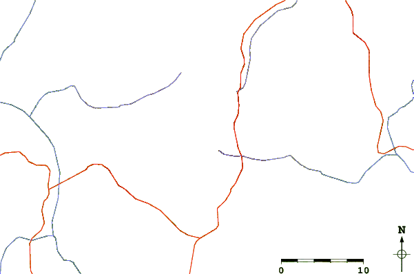 Roads and rivers around Mount Saramati