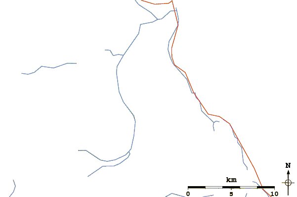 Roads and rivers around Mount Sarbach