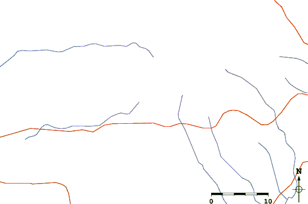 Roads and rivers around Mount Sarkali