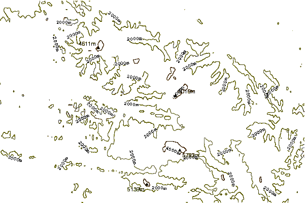 Mountain peaks around Mount Saskatchewan (Yukon)