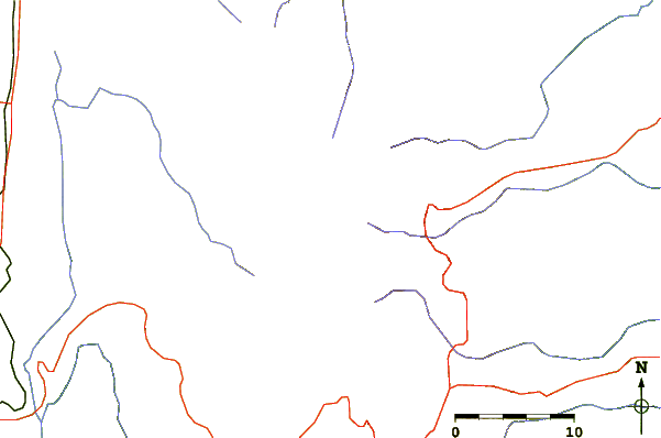 Roads and rivers around Mount Satima