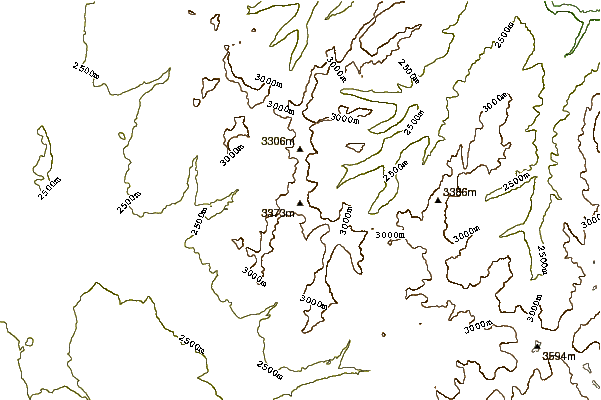 Mountain peaks around Mount Schurz