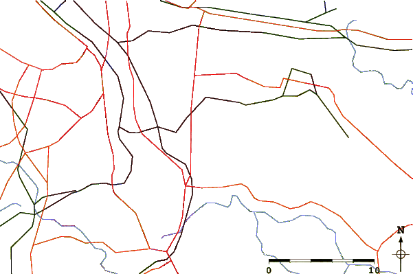 Roads and rivers around Mount Scott (Clackamas County, Oregon)