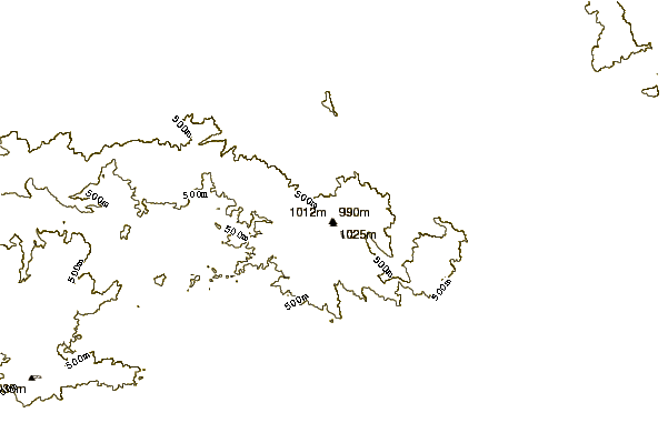 Mountain peaks around Mount Sefuri