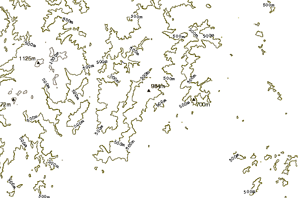 Mountain peaks around Mount Sen