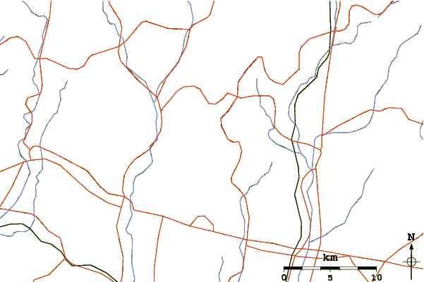 Roads and rivers around Mount Seppiko