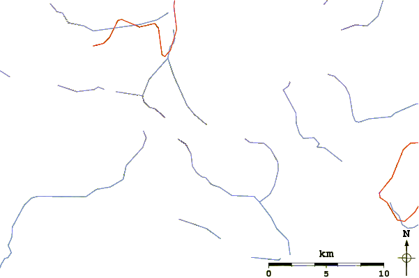 Roads and rivers around Mount Septimus