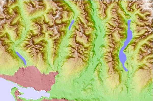 Surf breaks located close to Mount Seymour