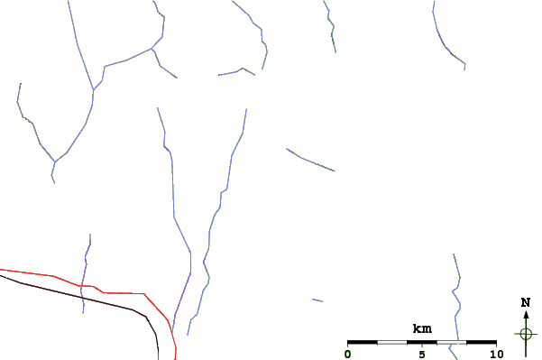 Roads and rivers around Mount Seymour