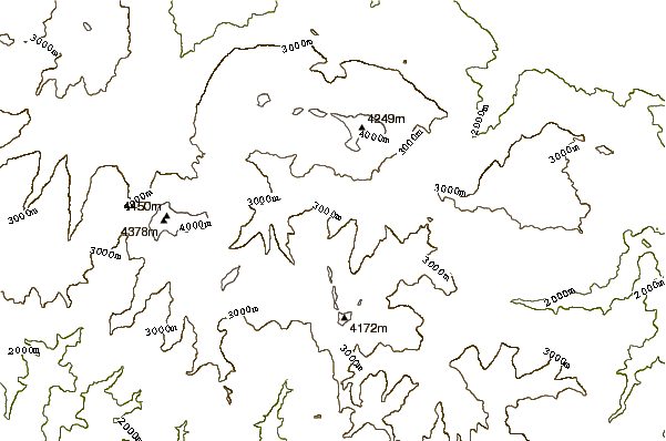 Mountain peaks around Mount Shahdagh or Mount Shahdag