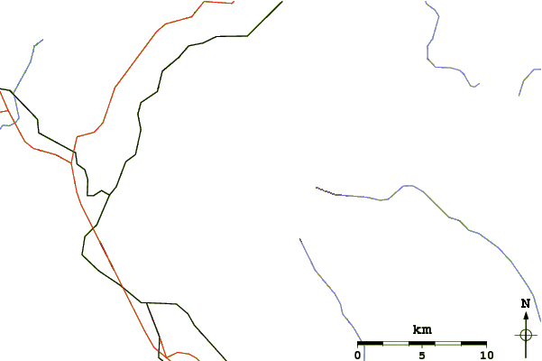 Roads and rivers around Mount Shasta