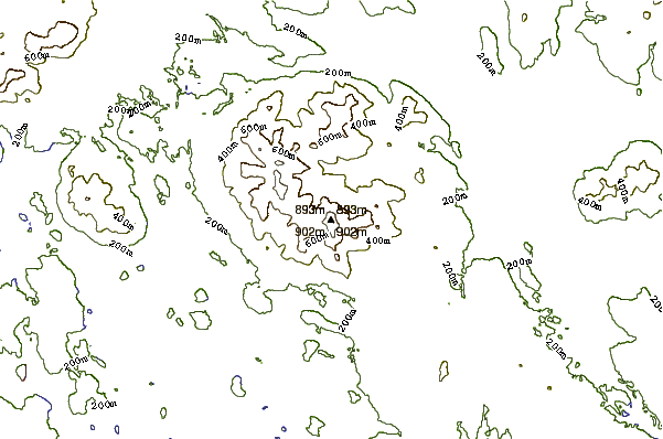 Mountain peaks around Mount Shaw