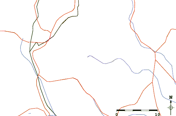 Roads and rivers around Mount Sheridan