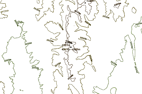 Mountain peaks around Mount Sherman