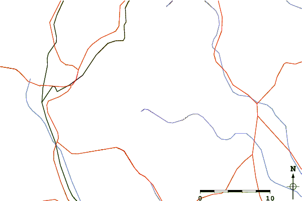 Roads and rivers around Mount Sherman