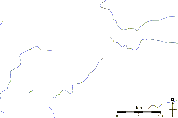 Roads and rivers around Mount Shibichari