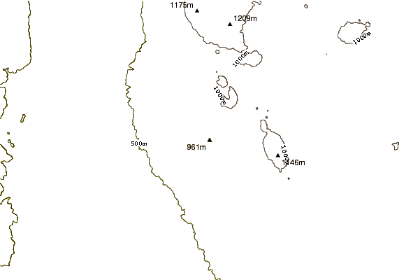 Mountain peaks around Mount Shifon