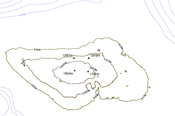 Mountain peaks around Mount Silisili