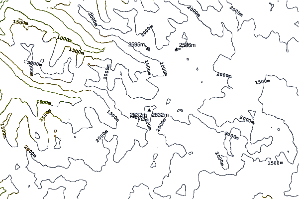 Mountain peaks around Mount Silverthrone