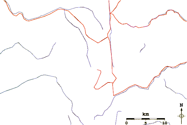 Roads and rivers around Mount Sinai