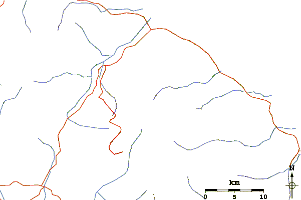 Roads and rivers around Mount Sindoa