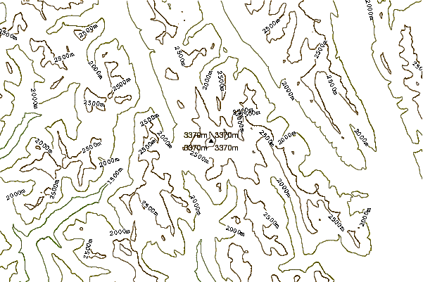 Mountain peaks around Mount Sir Douglas