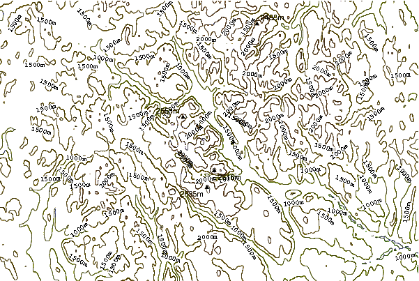 Mountain peaks around Mount Sir James MacBrien